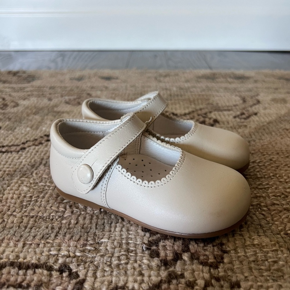 Classic Cream Kids Dress Shoes